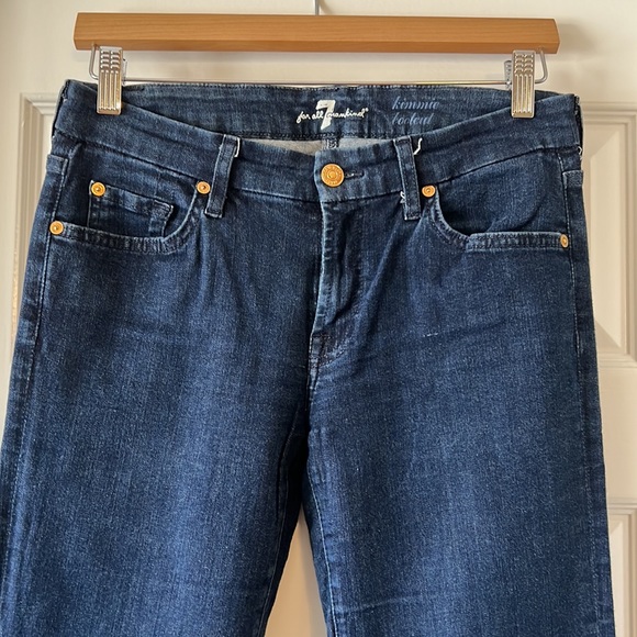 👖 7 FOR ALL MANKIND Denim - Kimmie Bootcut - Dark Wash - Size 30 - Picture 2 of 7